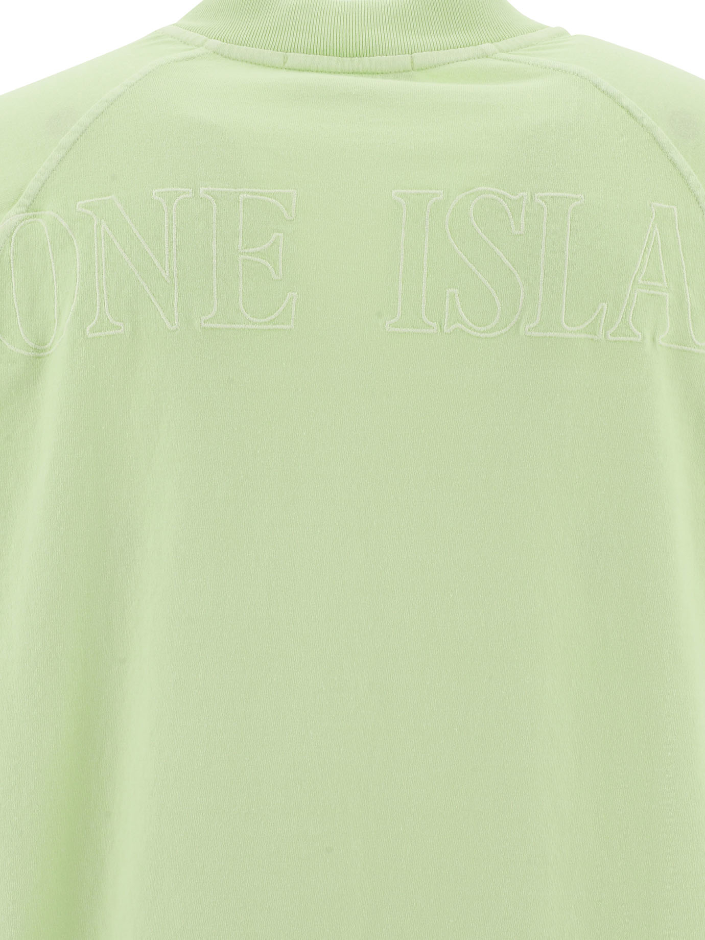 STONE ISLAND Green Compass embroidered t-shirt